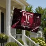 Temple Owls House Flag Customized Speed Slashes Red Best Selling