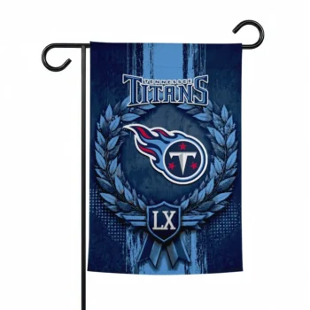 Tennessee Titans Garden Flag Customized Laurel Wreath Navy Best Selling