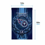 Tennessee Titans Garden Flag Customized Laurel Wreath Navy Best Selling