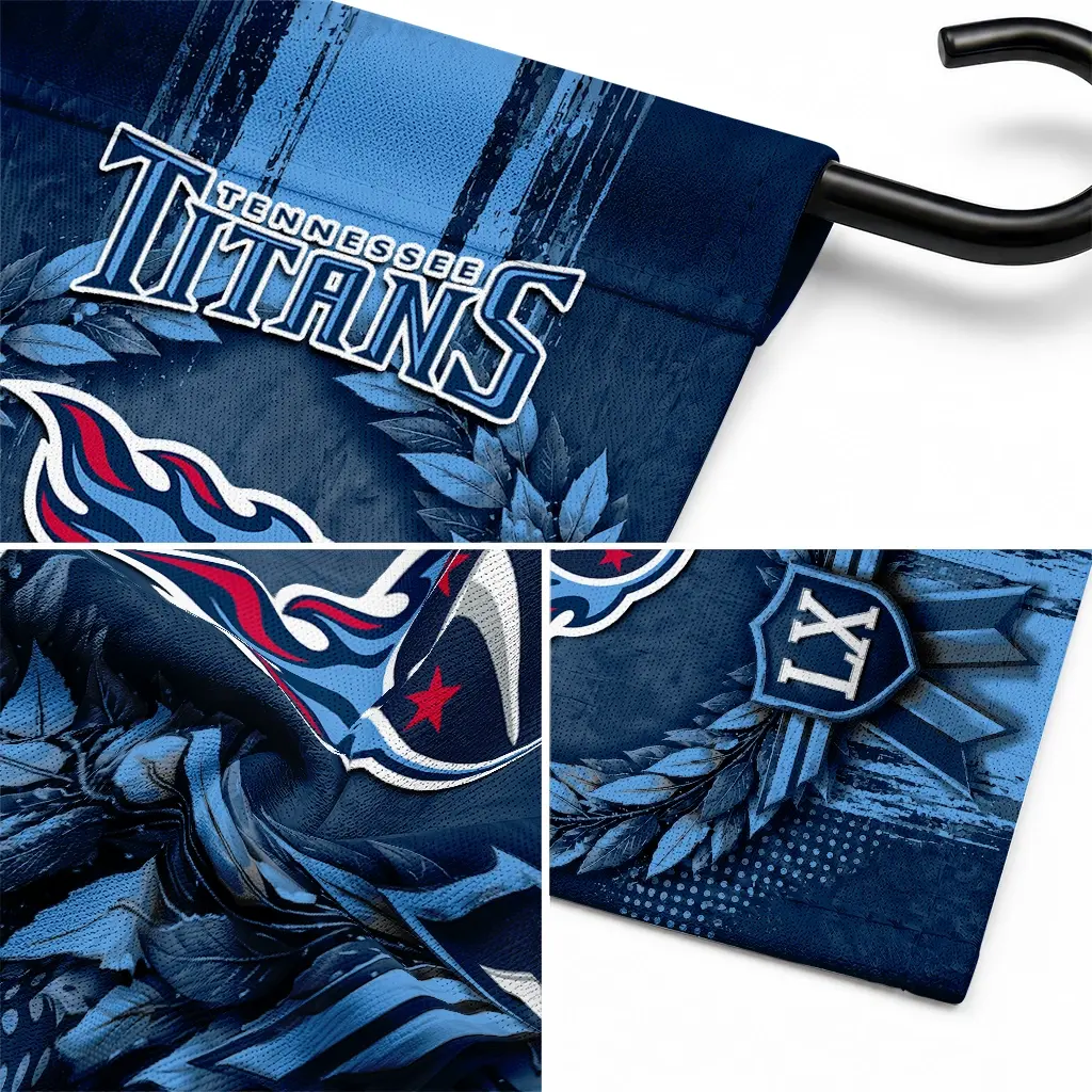 Tennessee Titans Garden Flag Customized Laurel Wreath Navy Latest Model Tennessee Titans Garden Flag Customized Laurel Wreath Navy Latest Model