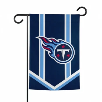 Tennessee Titans Garden Flag Personalized Chevron Stripes Navy Best Selling