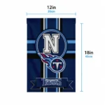 Tennessee Titans Garden Flag Personalized Circle Medallion Navy Best Selling