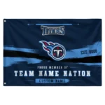 Tennessee Titans House Flag Personalized Brushed Streaks Navy Best Selling