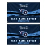 Tennessee Titans House Flag Personalized Brushed Streaks Navy Best Selling