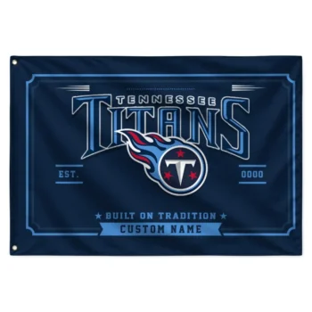 Tennessee Titans House Flag Personalized Ornate Border Navy Best Selling
