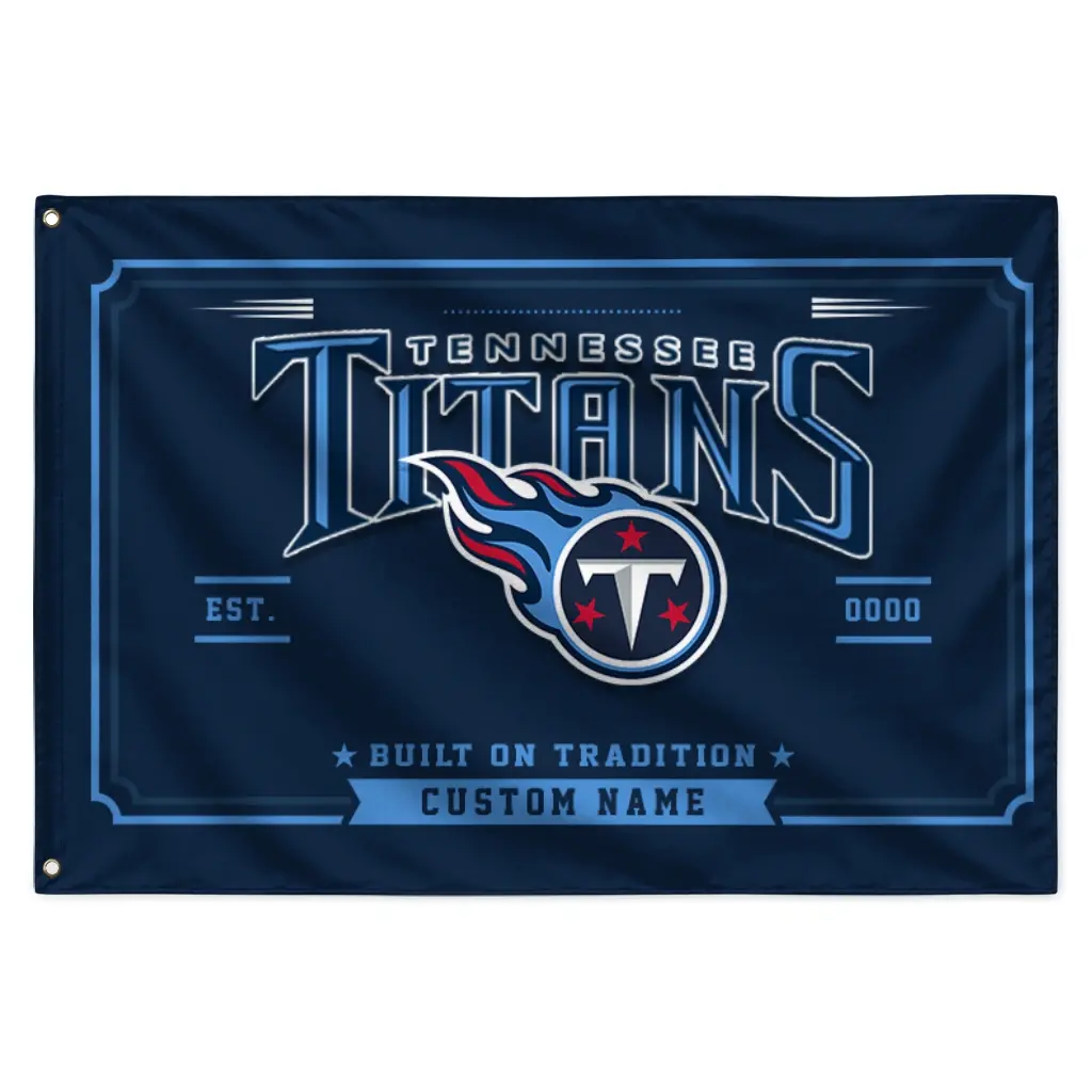 Tennessee Titans House Flag Personalized Ornate Border Navy Best Selling Tennessee Titans House Flag Personalized Ornate Border Navy Best Selling