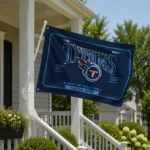Tennessee Titans House Flag Personalized Ornate Border Navy Best Selling