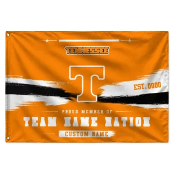 Tennessee Volunteers House Flag Custom Brushed Streaks Orange Best Selling