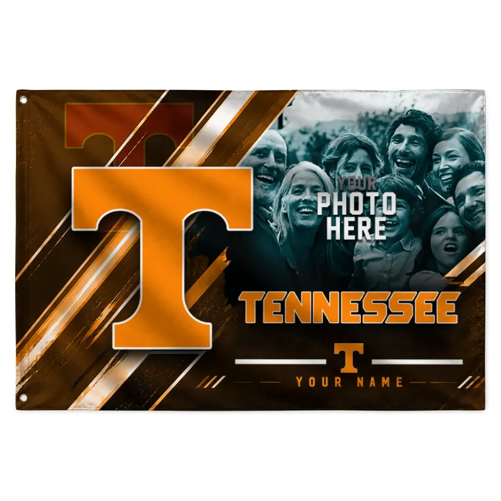 Tennessee Volunteers House Flag Customized Diagonal Stripes Orange Best Selling Tennessee Volunteers House Flag Customized Diagonal Stripes Orange Best Selling