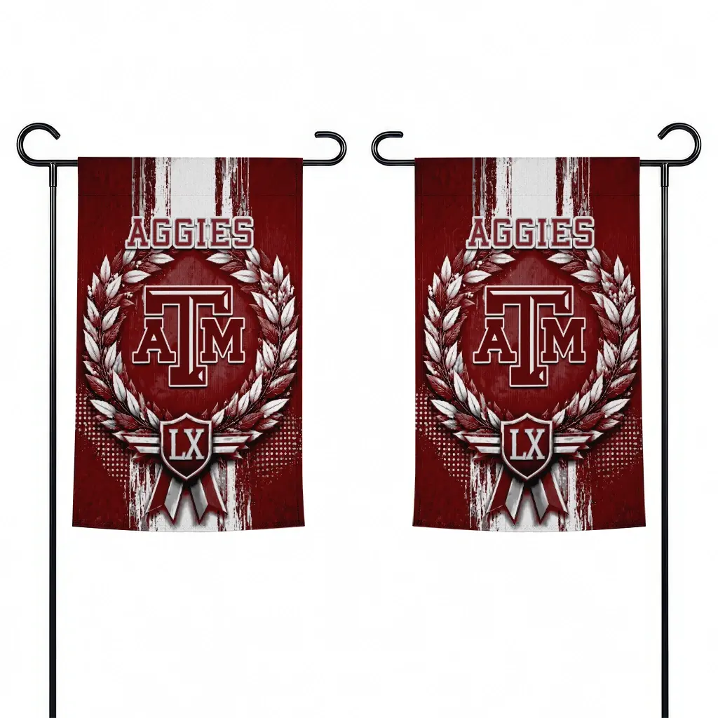 Texas Am Aggies Garden Flag Custom Laurel Wreath Maroon Fashion Forward Texas Am Aggies Garden Flag Custom Laurel Wreath Maroon Fashion Forward