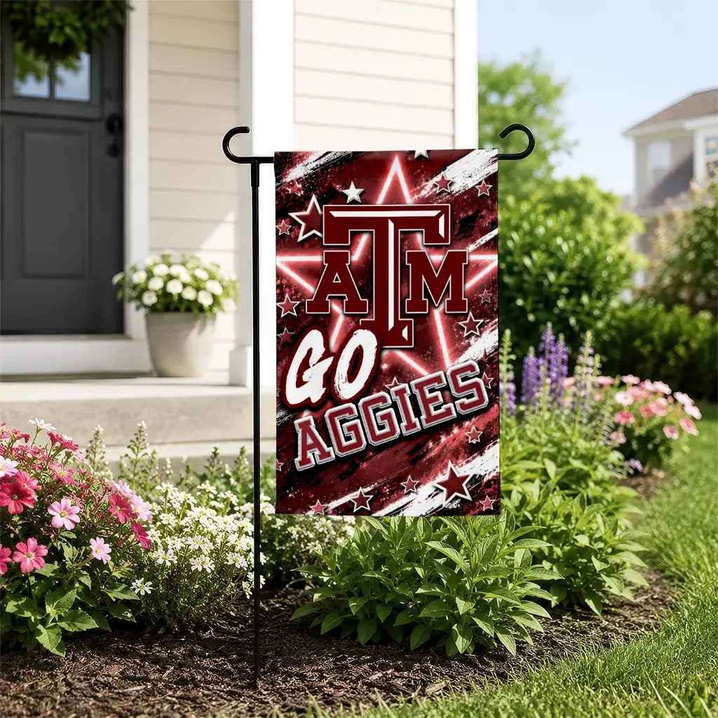 Texas Am Aggies Garden Flag Personalized Glowing Star Maroon New Arrival Texas Am Aggies Garden Flag Personalized Glowing Star Maroon New Arrival