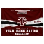 Texas Am Aggies House Flag Customized Brushed Streaks Maroon Best Selling