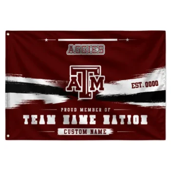 Texas Am Aggies House Flag Customized Brushed Streaks Maroon Best Selling