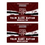 Texas Am Aggies House Flag Customized Brushed Streaks Maroon Best Selling