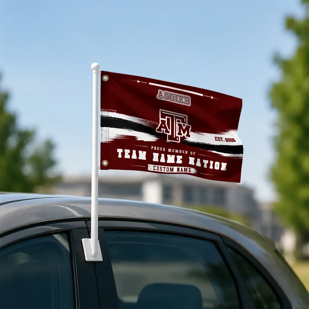 Texas Am Aggies House Flag Customized Brushed Streaks Maroon Latest Model Texas Am Aggies House Flag Customized Brushed Streaks Maroon Latest Model