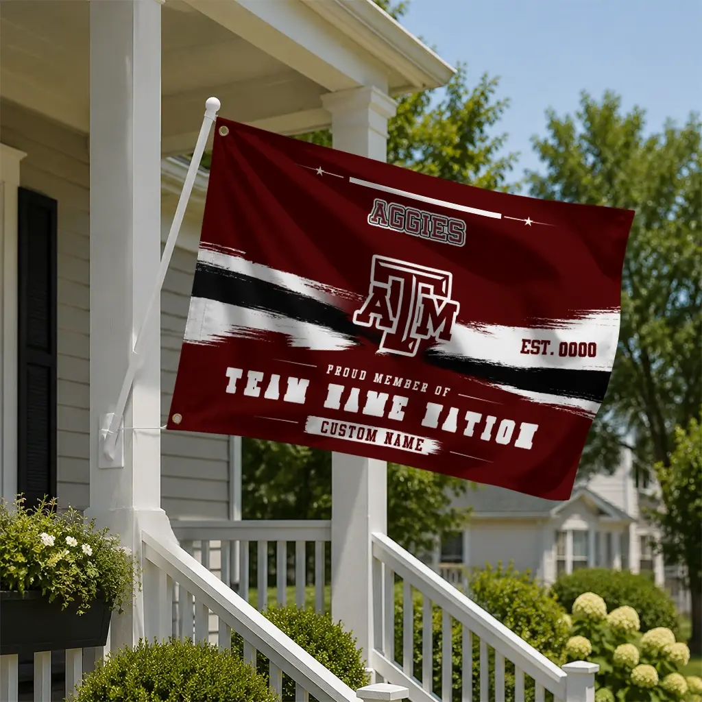 Texas Am Aggies House Flag Customized Brushed Streaks Maroon New Arrival Texas Am Aggies House Flag Customized Brushed Streaks Maroon New Arrival