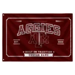 Texas Am Aggies House Flag Customized Ornate Border Maroon Best Selling