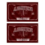 Texas Am Aggies House Flag Customized Ornate Border Maroon Best Selling