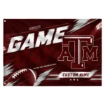 Texas Am Aggies House Flag Personalized Action Streaks Maroon Best Selling