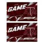 Texas Am Aggies House Flag Personalized Action Streaks Maroon Best Selling