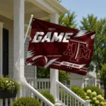 Texas Am Aggies House Flag Personalized Action Streaks Maroon Best Selling