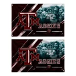 Texas Am Aggies House Flag Personalized Diagonal Stripes Maroon Best Selling