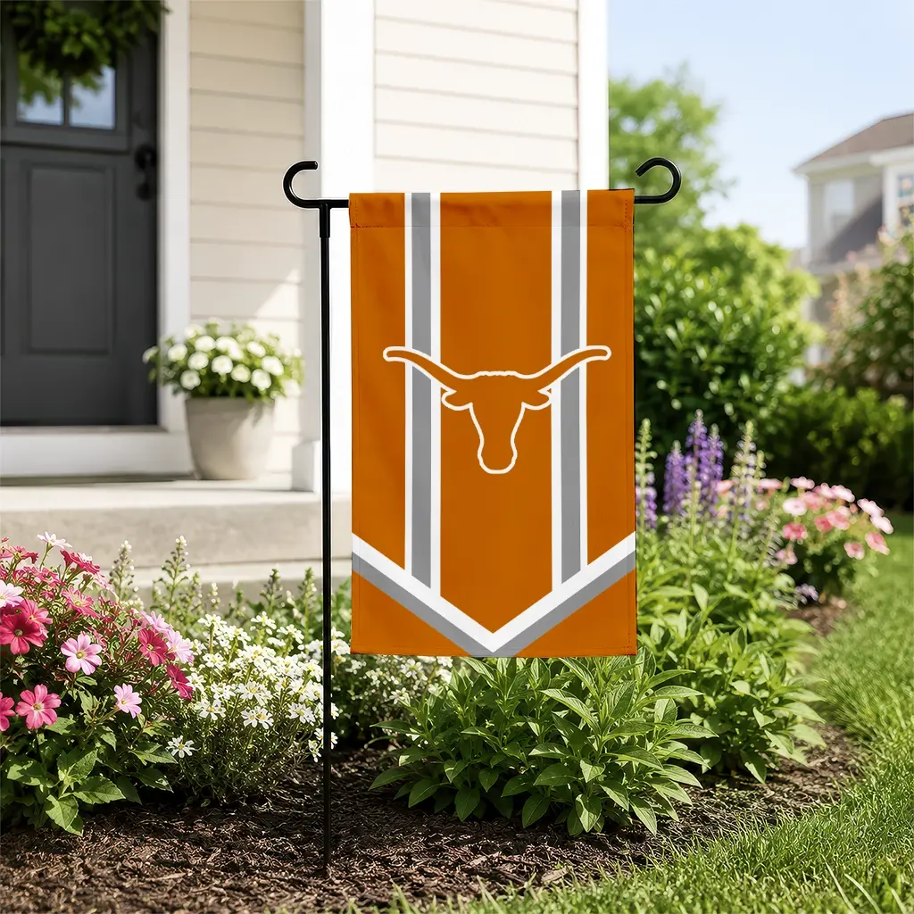 Texas Longhorns Garden Flag Custom Chevron Stripes Orange New Arrival Texas Longhorns Garden Flag Custom Chevron Stripes Orange New Arrival