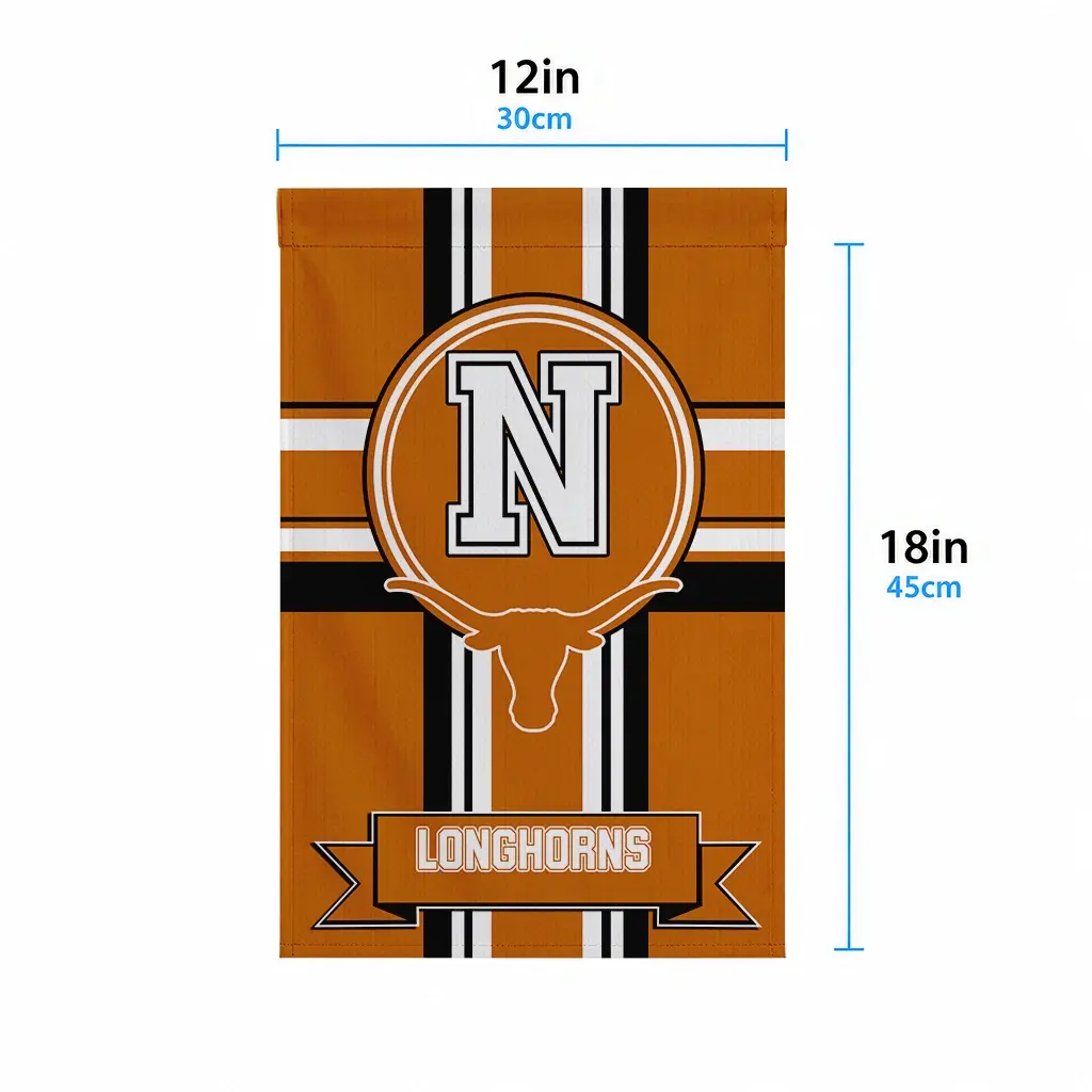 Texas Longhorns Garden Flag Custom Circle Medallion Orange High Quality Texas Longhorns Garden Flag Custom Circle Medallion Orange High Quality