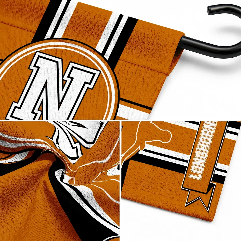 Texas Longhorns Garden Flag Custom Circle Medallion Orange Latest Model Texas Longhorns Garden Flag Custom Circle Medallion Orange Latest Model