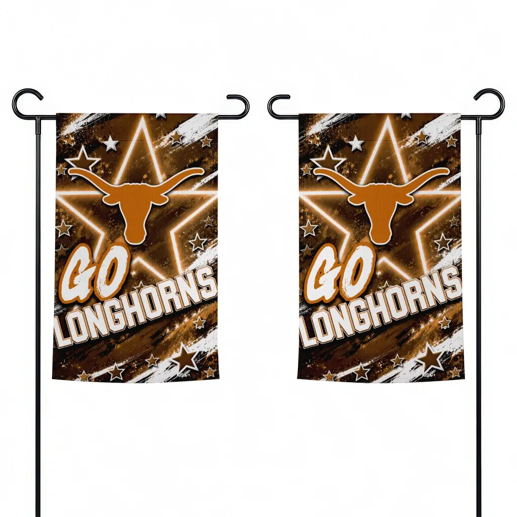 Texas Longhorns Garden Flag Customized Glowing Star Orange Fashion Forward Texas Longhorns Garden Flag Customized Glowing Star Orange Fashion Forward