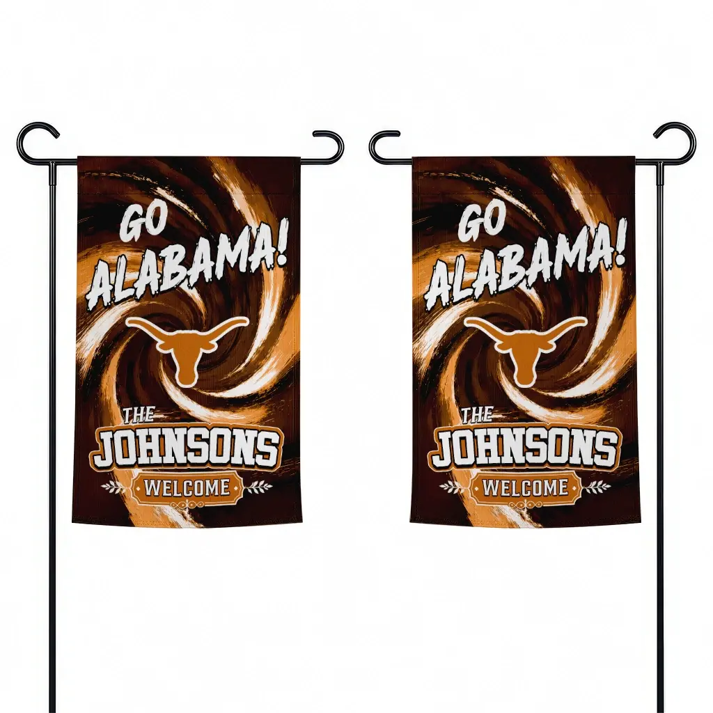 Texas Longhorns Garden Flag Customized Swirl Vortex Orange Fashion Forward Texas Longhorns Garden Flag Customized Swirl Vortex Orange Fashion Forward