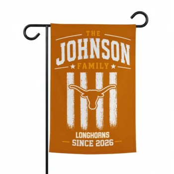 Texas Longhorns Garden Flag Personalized Distressed Stripes Orange Best Selling