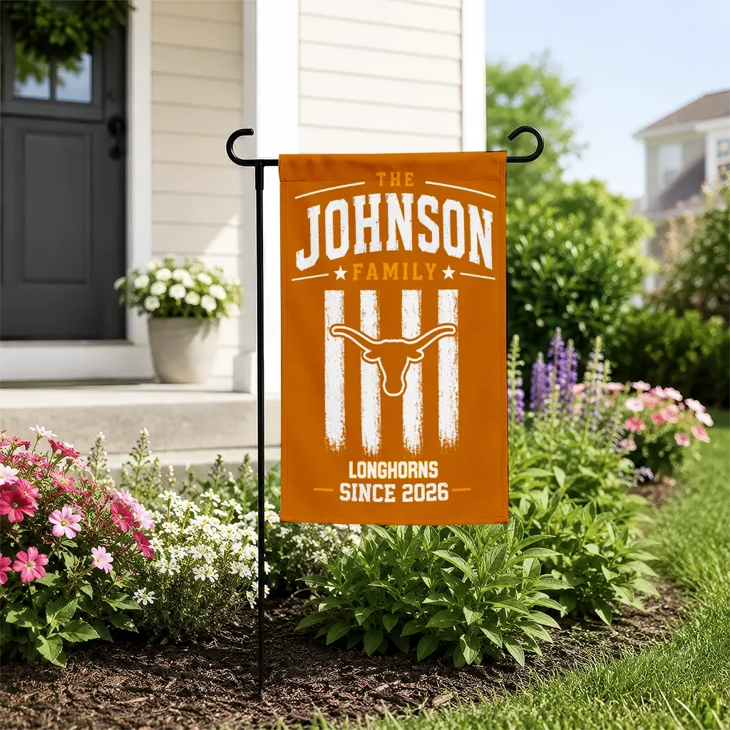 Texas Longhorns Garden Flag Personalized Distressed Stripes Orange New Arrival Texas Longhorns Garden Flag Personalized Distressed Stripes Orange New Arrival