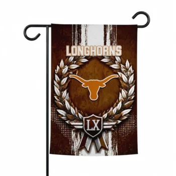 Texas Longhorns Garden Flag Personalized Laurel Wreath Orange Best Selling