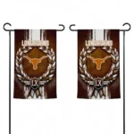 Texas Longhorns Garden Flag Personalized Laurel Wreath Orange Best Selling