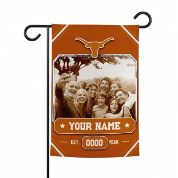 Texas Longhorns Garden Flag - Personalized Photo Frame Orange