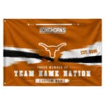 Texas Longhorns House Flag Custom Brushed Streaks Orange Best Selling