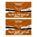 Texas Longhorns House Flag Custom Brushed Streaks Orange Best Selling