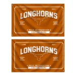 Texas Longhorns House Flag Custom Ornate Border Orange Best Selling
