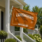 Texas Longhorns House Flag Custom Ornate Border Orange Best Selling