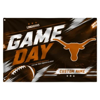 Texas Longhorns House Flag Customized Action Streaks Orange Best Selling