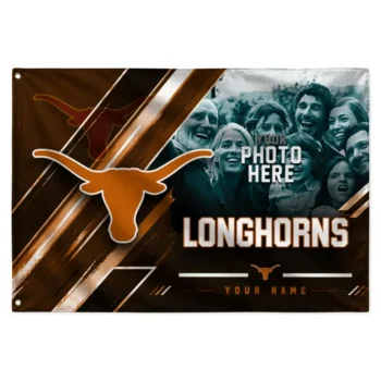 Texas Longhorns House Flag Customized Diagonal Stripes Orange Best Selling