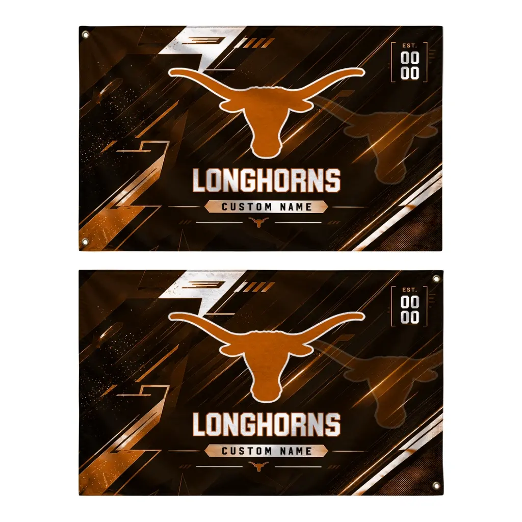 Texas Longhorns House Flag Personalized Speed Slashes Orange Fashion Forward Texas Longhorns House Flag Personalized Speed Slashes Orange Fashion Forward