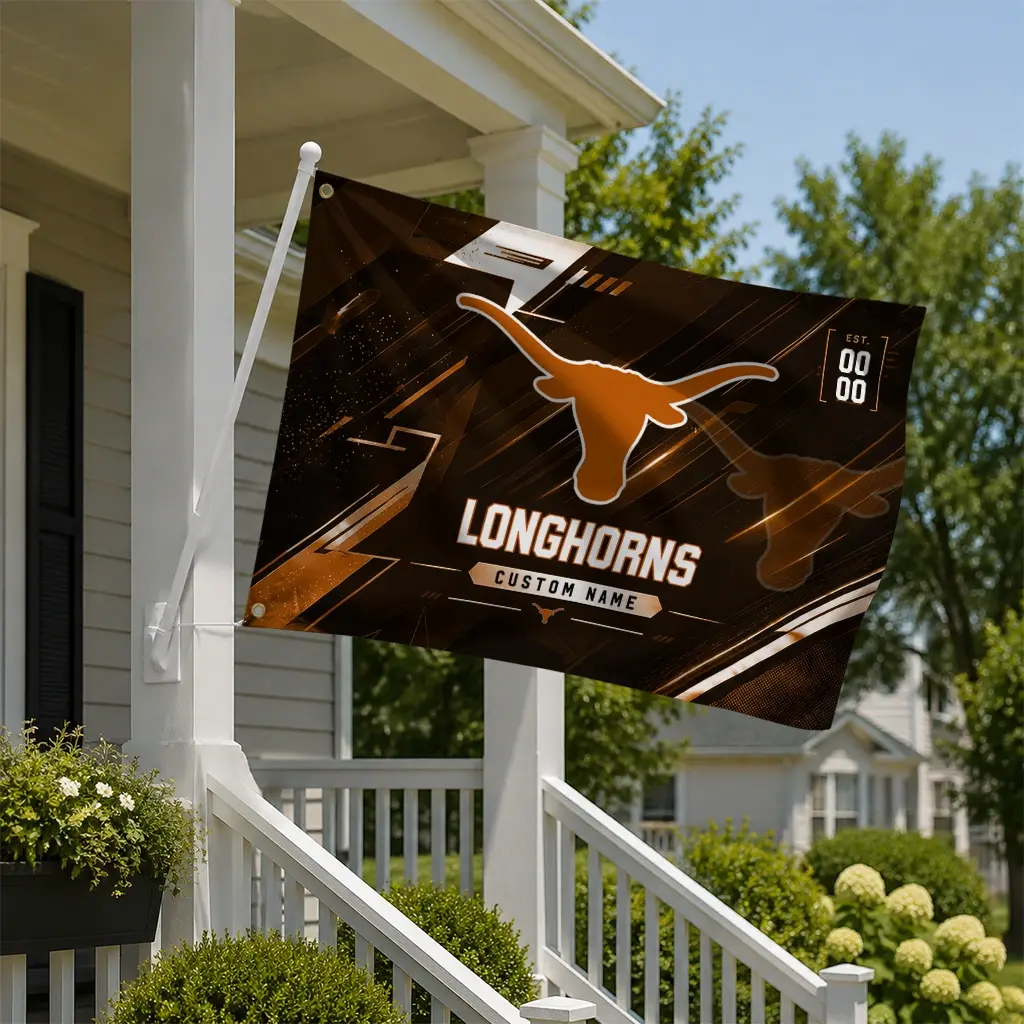 Texas Longhorns House Flag Personalized Speed Slashes Orange New Arrival Texas Longhorns House Flag Personalized Speed Slashes Orange New Arrival