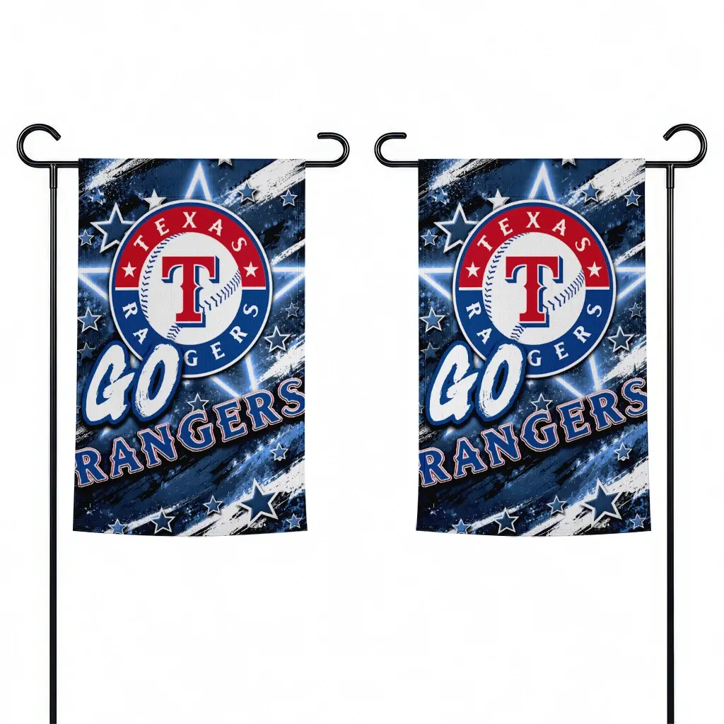 Texas Rangers Garden Flag Custom Glowing Star Blue Fashion Forward Texas Rangers Garden Flag Custom Glowing Star Blue Fashion Forward
