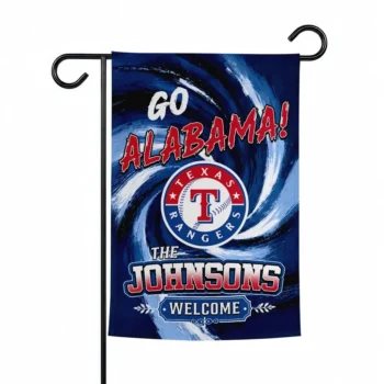 Texas Rangers Garden Flag Custom Swirl Vortex Blue Best Selling