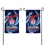 Texas Rangers Garden Flag Custom Swirl Vortex Blue Best Selling