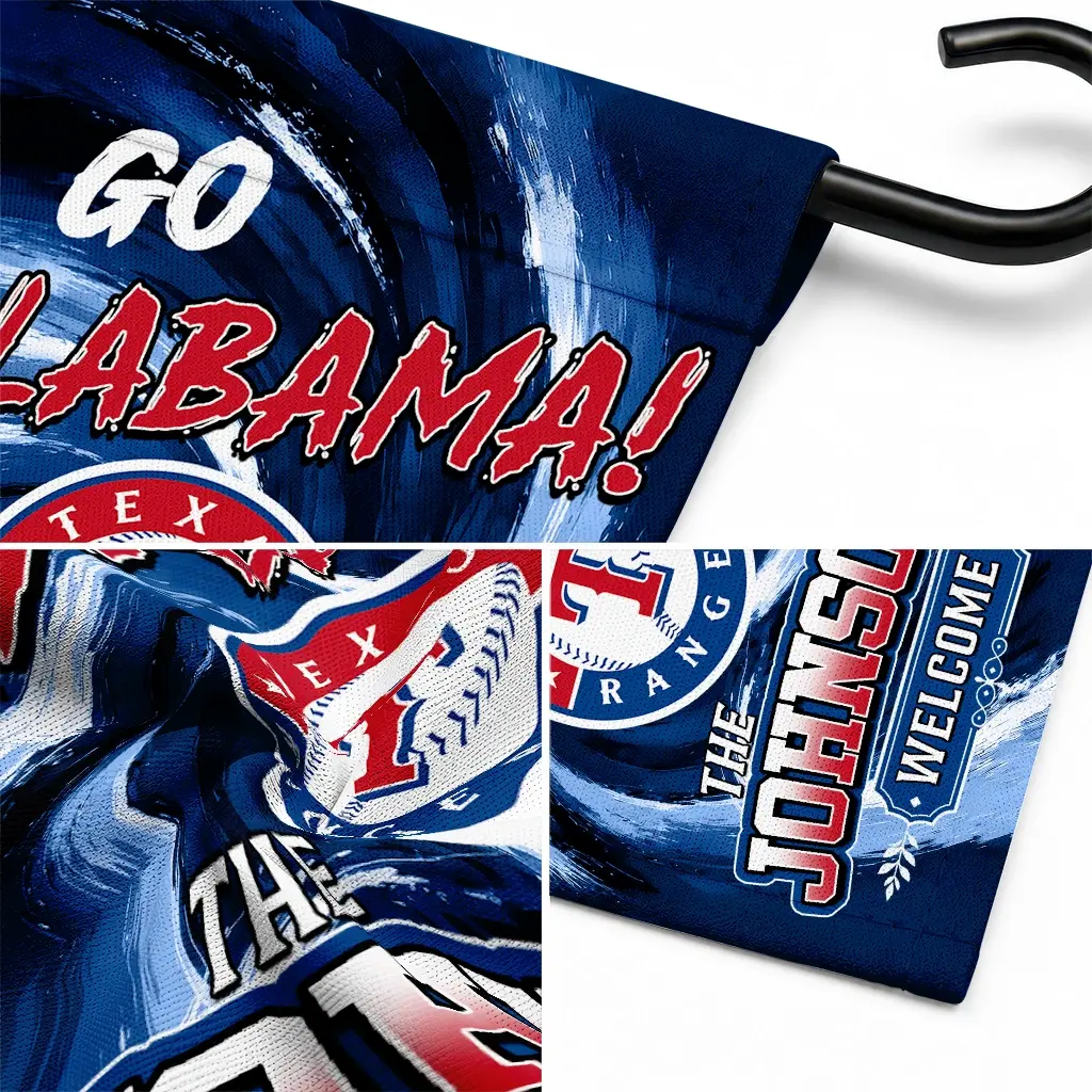 Texas Rangers Garden Flag Custom Swirl Vortex Blue Latest Model Texas Rangers Garden Flag Custom Swirl Vortex Blue Latest Model