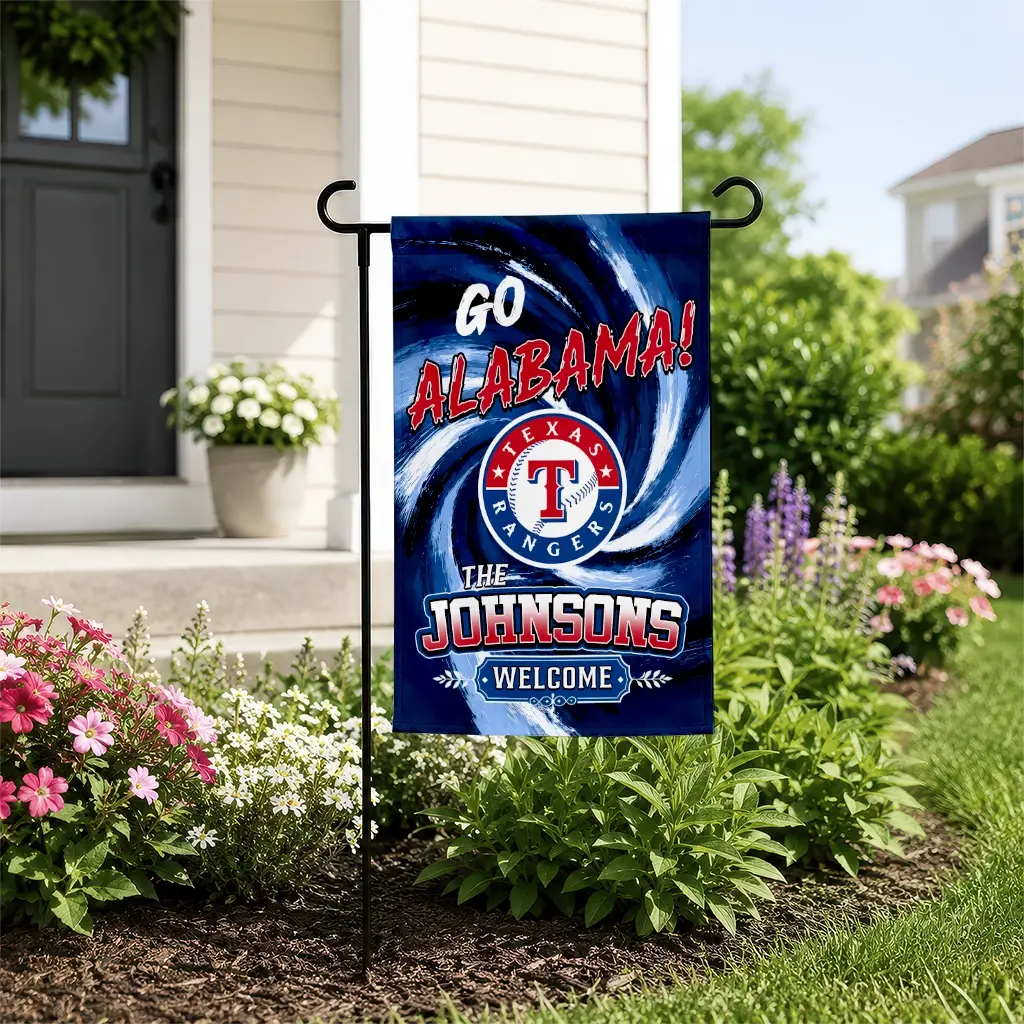 Texas Rangers Garden Flag Custom Swirl Vortex Blue New Arrival Texas Rangers Garden Flag Custom Swirl Vortex Blue New Arrival