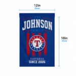 Texas Rangers Garden Flag Customized Distressed Stripes Blue Best Selling